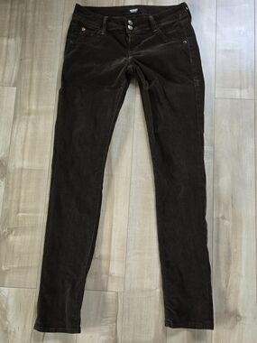 Hudson Jeans Brown Corduroy Skinny Pants Flap Pocket Sz 26